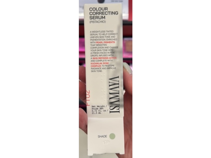 Isamaya Colour Correcting Serum, Pistachio, 0.72 fl oz/21.5 mL