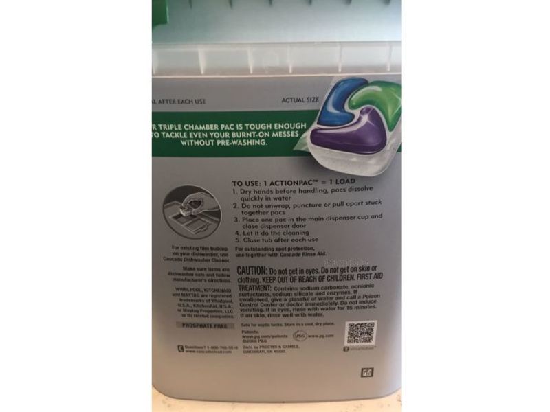 Cascade Platinum Dishwasher Detergent, Fresh Scent, 62 Loads, 34.5 oz/979 g