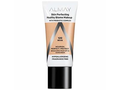Almay Skin Perfecting Healthy Biome Makeup, 120 Beige, 1 fl oz/30 mL