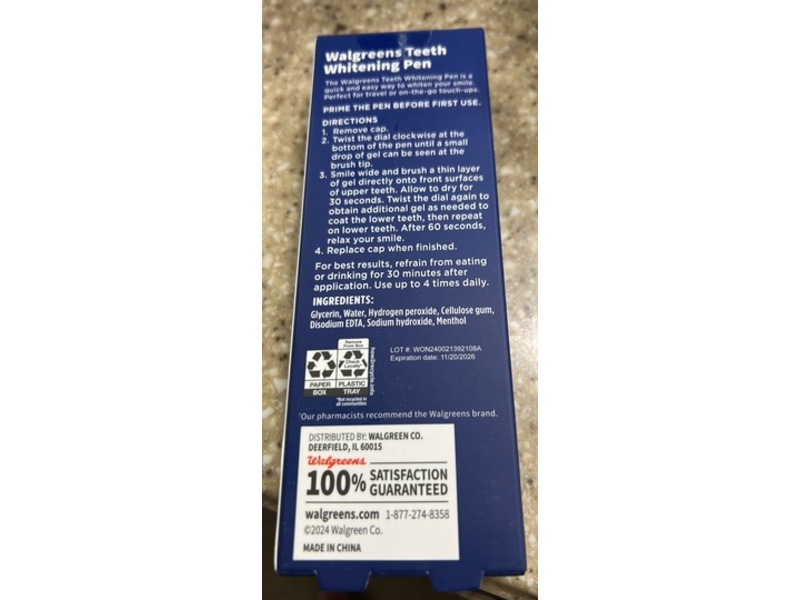 Walgreens On The Go Teeth Whitening Pen, 0.8 fl oz/2.36 mL