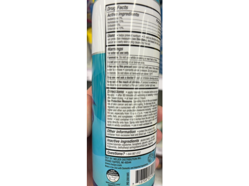 Meijer Kids Sunscreen Continuous Spray, SPF 50, 6 oz/170 g