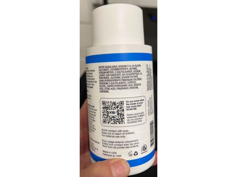 K18 Biomimetic Hairscience Peptide Prep PH Shampoo, 8.5 fl oz/250 mL