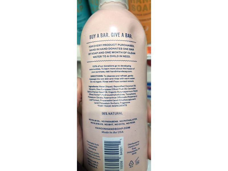 Hand In Hand Hand Soap, Pink Peony, 10 oz/296 mL