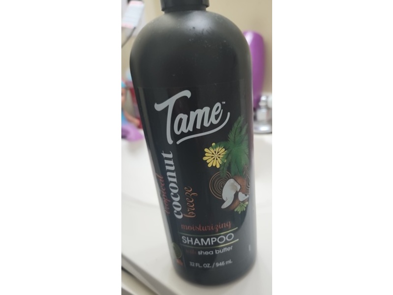 Tame Tropical Coconut Breeze Moisturizing Shampoo, Shea Butter, 32 fl oz/946 mL