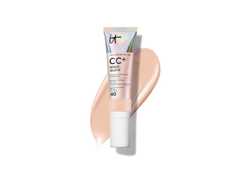 IT Cosmetics CC+ Nude Glow Foundation, 09 Light Cool, SPF 40, 1.08 fl oz/32 mL