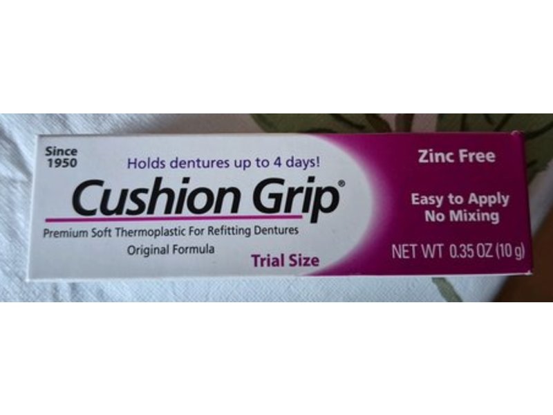 Cushion Grip Thermoplastic Denture Adhesive, 0.35 oz/10 g