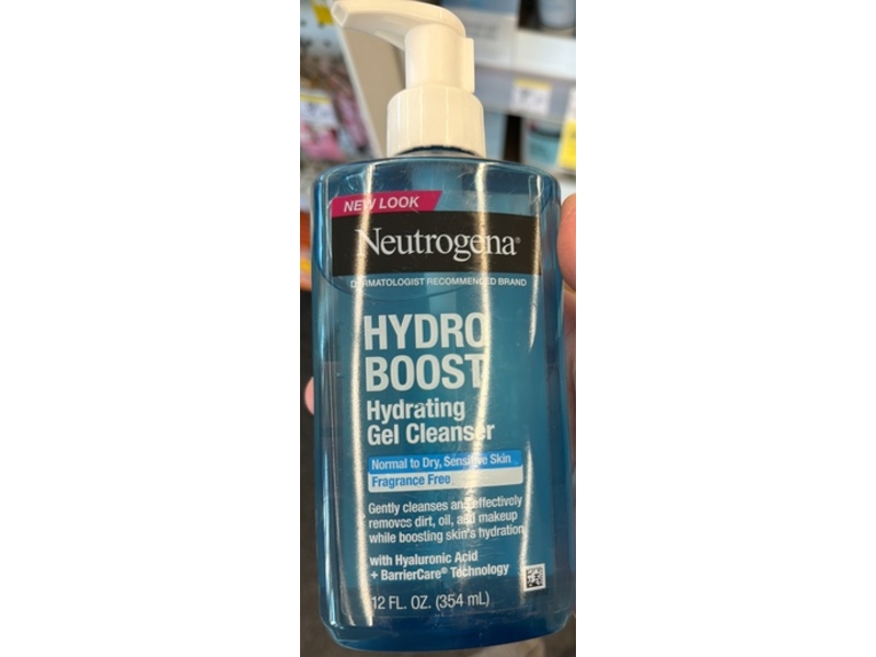 Neutrogena Hydro Boost Hydrating Gel Cleanser, Fragrance Free, 12 fl oz/354 mL