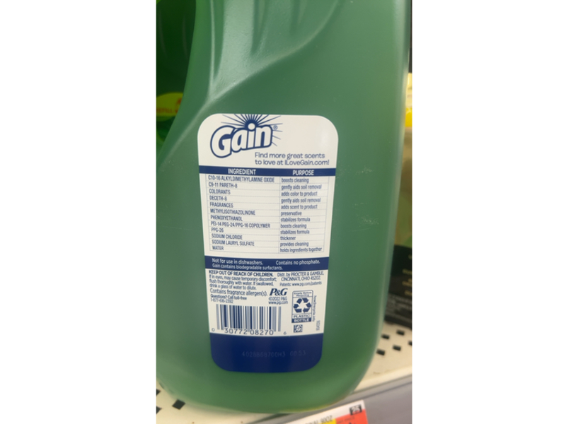 Gain Ultra Clean Dishwashing Liquid, Original Scent, 90 fl oz/2.66 L