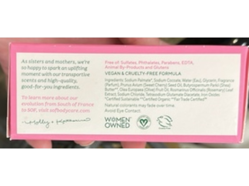 South Of France Triple Milled Soap, Cherry Blossom, 6 oz/170 g