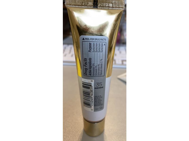 L'Oreal Paris Age Perfect Radiant Serum Foundation, SPF 50, Nude Beige 35, 1 fl oz / 30 mL