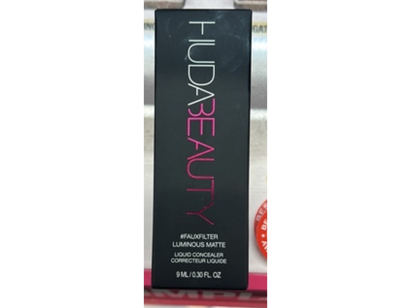 Huda Beauty #FauxFilter Luminous Matte Liquid Concealer, Yogurt Drops 1.5 B, 0.3 fl oz/9 mL