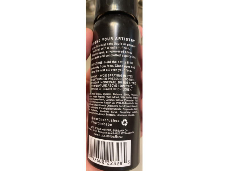 Morphe Mini Continuous Setting Spray, 1.3 oz/36.8 g
