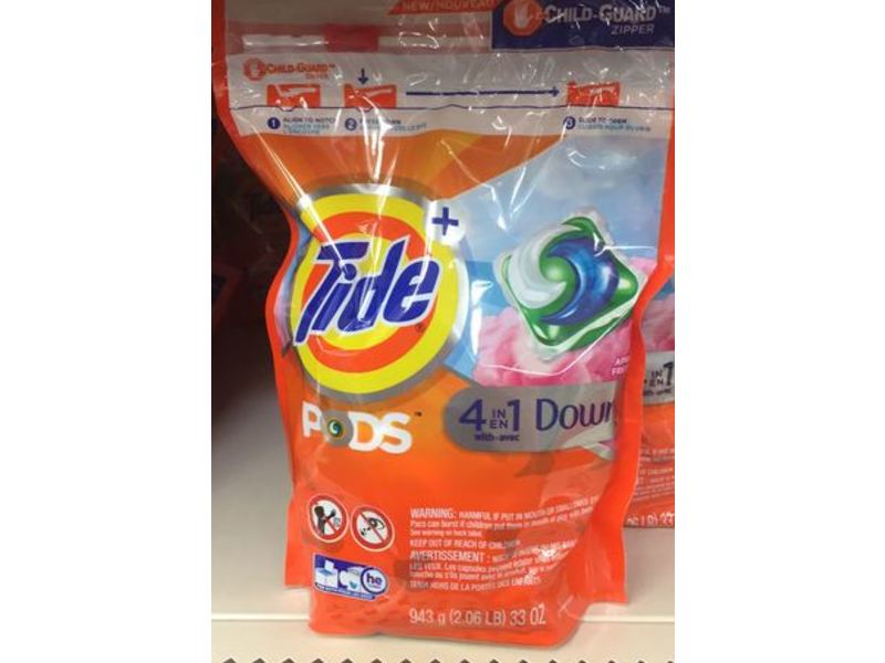 Tide Plus Pods 4-In-1 Downy, April Fresh, 33 oz/943 g, 32 Count, Pack Of 2