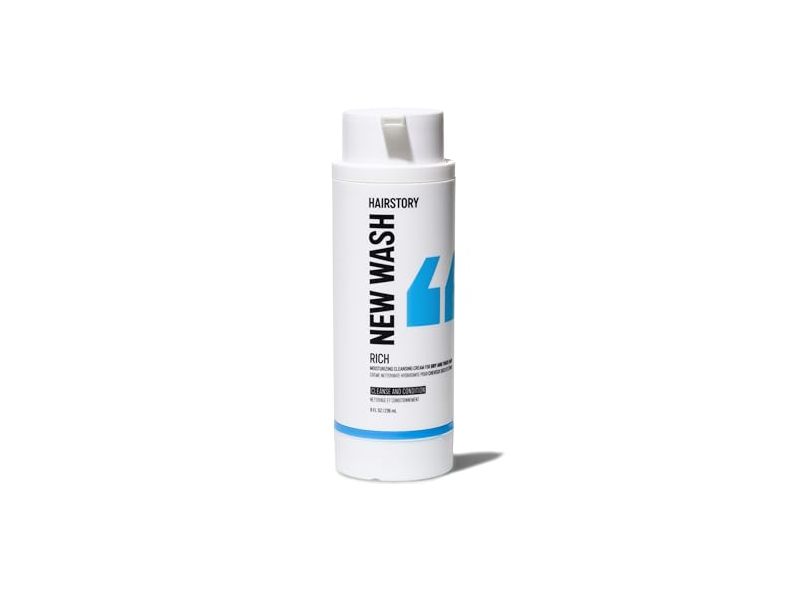 Hairstory New Wash Moisturizing Cleansing Cream, Rich, 8 fl oz/236 mL