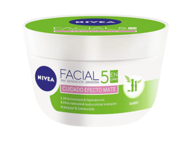 Nivea 5 In 1 Matte Effect Face Cream, Bamboo, 375 mL