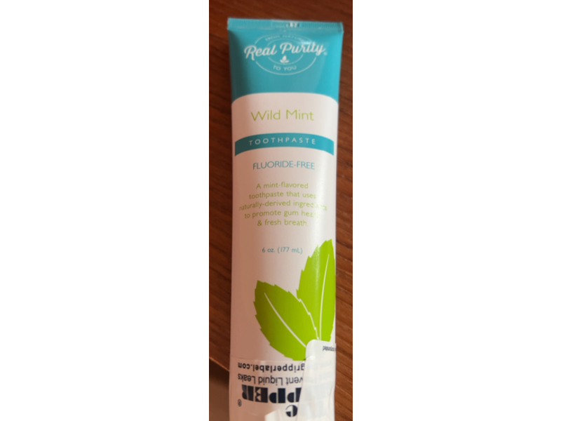 Real Purity Fluoride Free Toothpaste, Wild Mint, 6 fl oz/177 mL