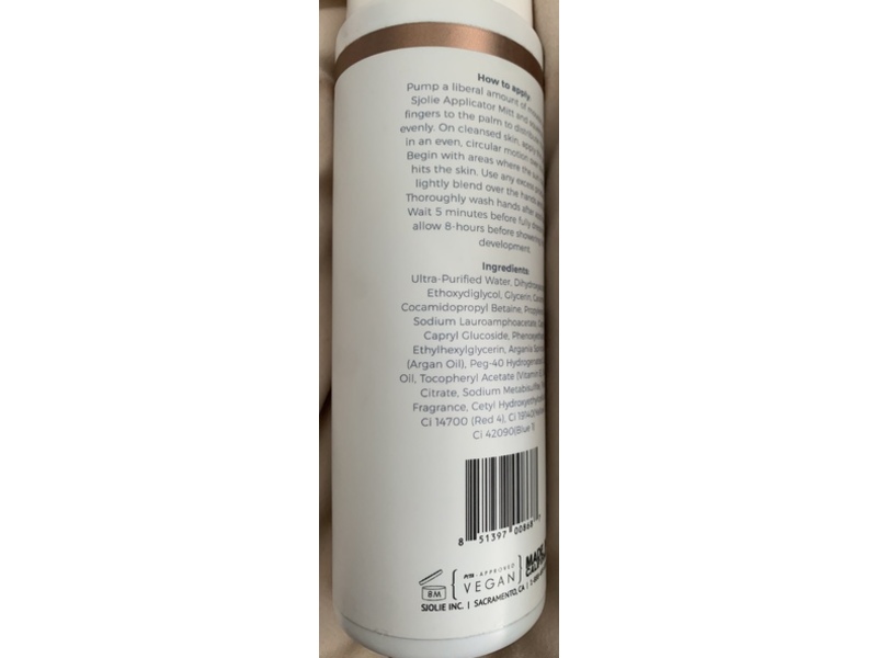 SJolie Sunless Bronzing Mousse Full Body Self Tanner, 207 mL