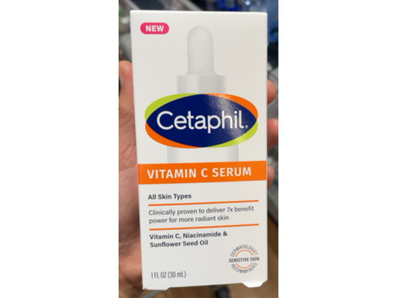 Cetaphil Serum, Vitamin C, Niacinamide & Sunflower Seed Oil, 1 fl oz/30 mL