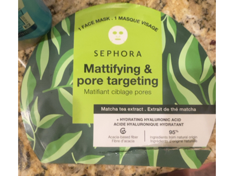 Sephora Mattifying & Pore Targeting Face Mask, Matcha Tea Extract, 1 Count