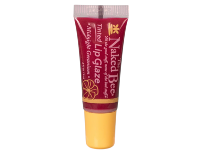 The Naked Bee Tinted Lip Glaze, Midnight Geranium, 0.3 fl oz/9 mL