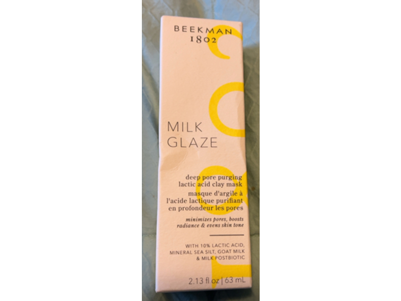Beekman 1802 Milk Glaze Deep Pore Purging Clay Mask, Lactic Acid, 2.13 fl oz/63 mL
