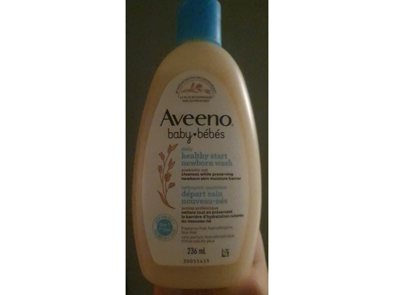 Aveeno Baby Daily Healthy Start Newborn Wash, Prebiotic Oat, 8 fl oz/236 mL