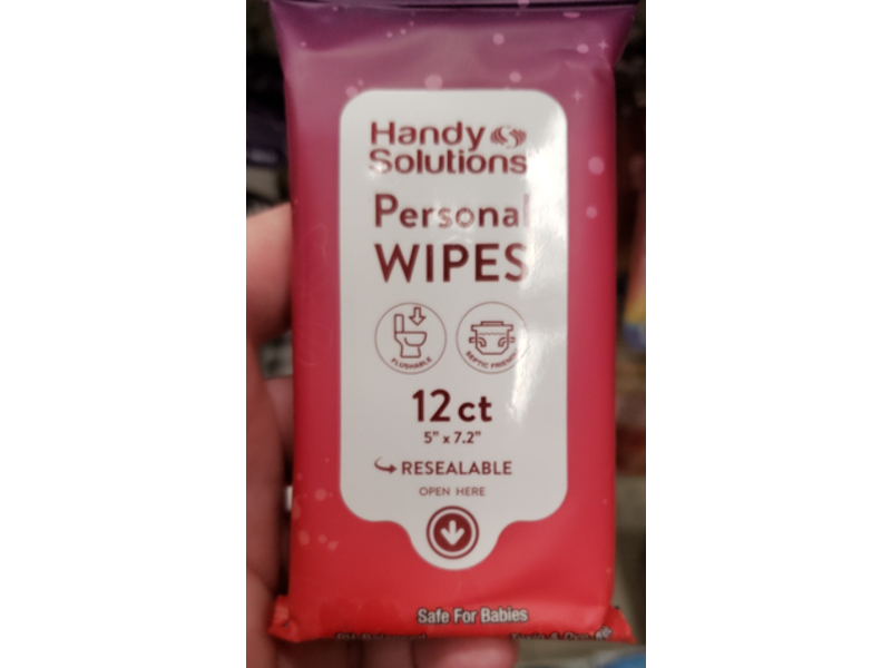 Handy Solutions Personal Wipes, 12 Count