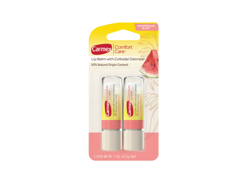 Carmex Comfort Care Lip Balm, Watermelon Blast, 0,15 oz/4.25 g, Pack Of 2