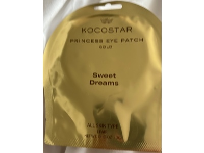Kocostar Princess Gold Eye Patch, Sweet Dreams, 0.10 oz/3 g, 1 Pair