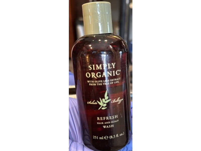 Simply Organic Refresh Hair & Scalp Wash with Olive Leaf Extract, 8.5 fl oz/251 mL