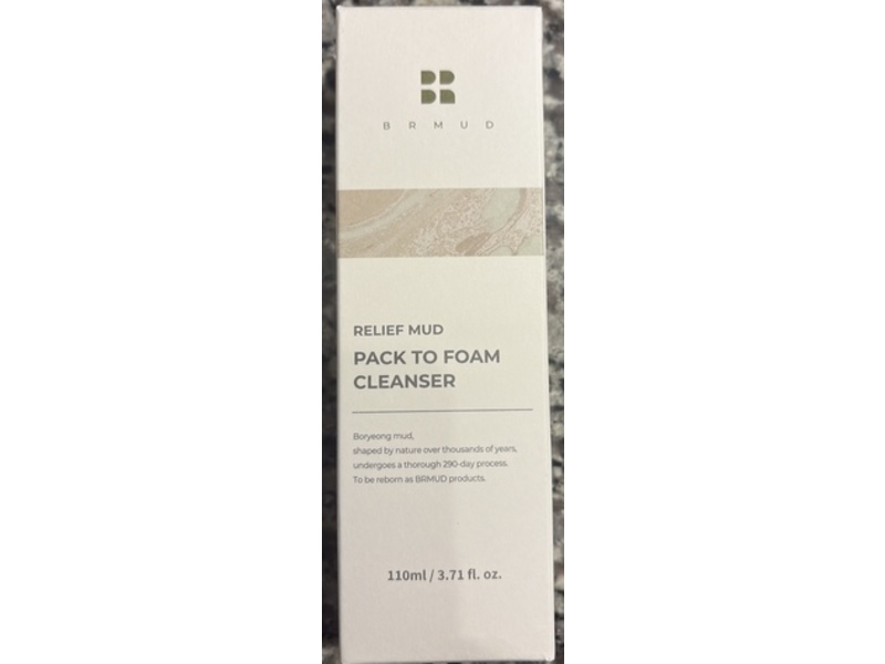 BRMUD Relief Mud Pack To Foam Cleanser, 3.71 fl oz/110 mL