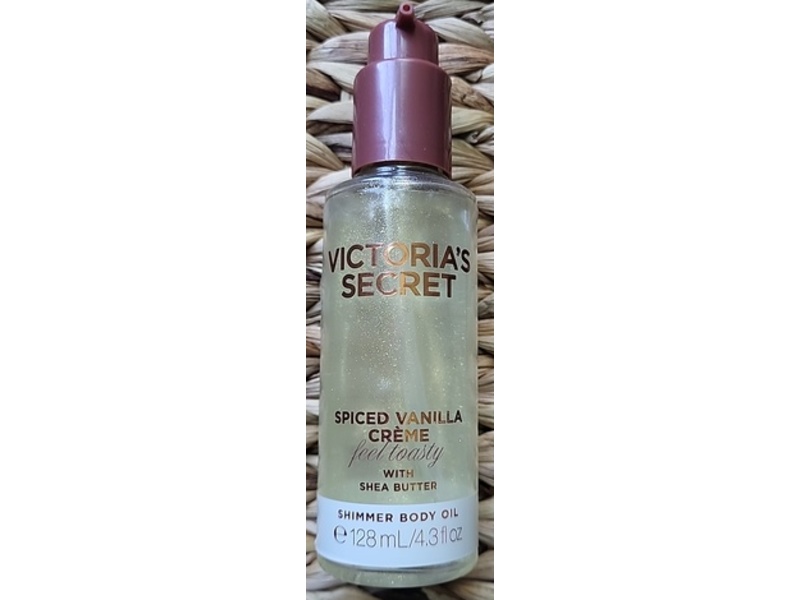 Victoria's Secret Shimmer Body Oil, Spiced Vanilla Creme, 4.3 fl oz/128 mL