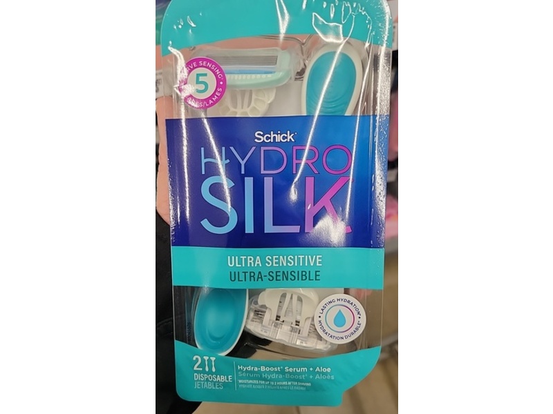 Schick Hydro Silk Hydra-Boost Serum + Disposable Jetables, 2 Count