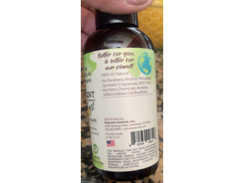 Nature's Jeannie Insect Repellant & Itch Relief, Lemon Eucalyptus Scent, 3.4 fl oz/100.6 mL