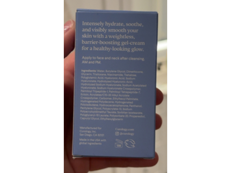 Curology Hydro+ Gel-Cream Moisturizer, Hyaluronic Acid-5 + Polyglutamic Acid, 1.7 fl oz/50 mL