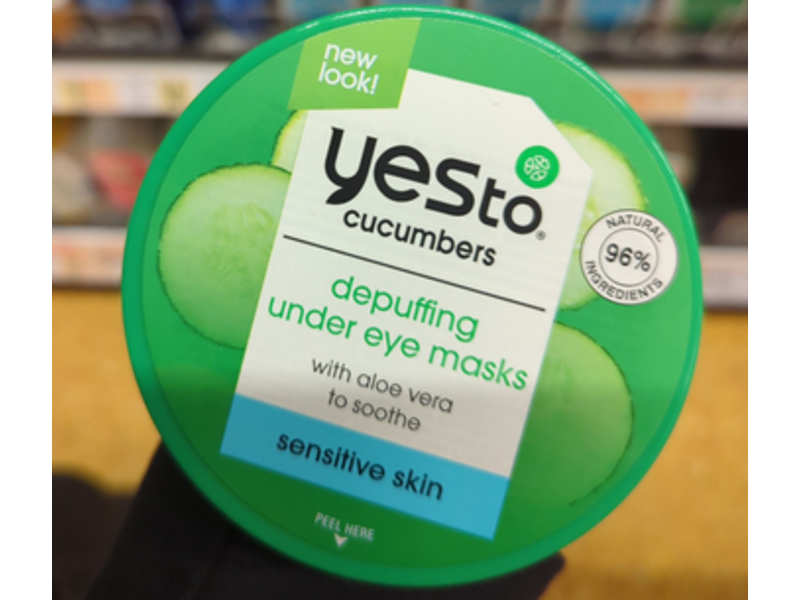 Yes To Depuffing Under Eye Masks, Cucumber, 8 Count