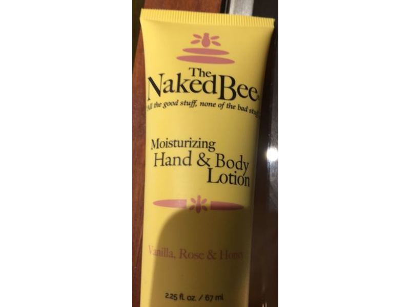 The Naked Bee Hand & Body Lotion,Vanilla, Rose & Honey, 2.25 fl oz/67 mL