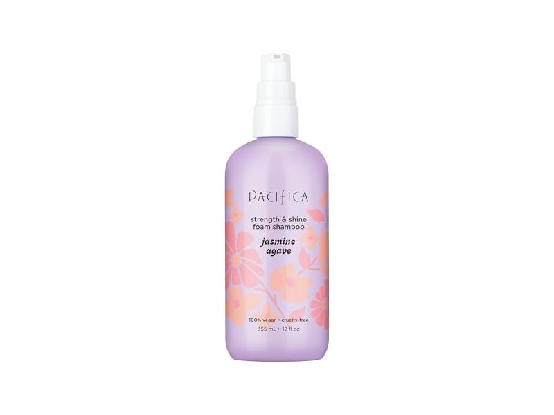 Pacifica Strength & Shine Foam Shampoo, Jasmine Agave, 12 fl oz/355 mL