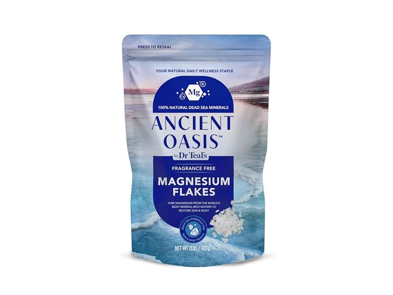 Dr Teal's Ancient Oasis Magnesium Flakes, Fragrance Free, 907 g