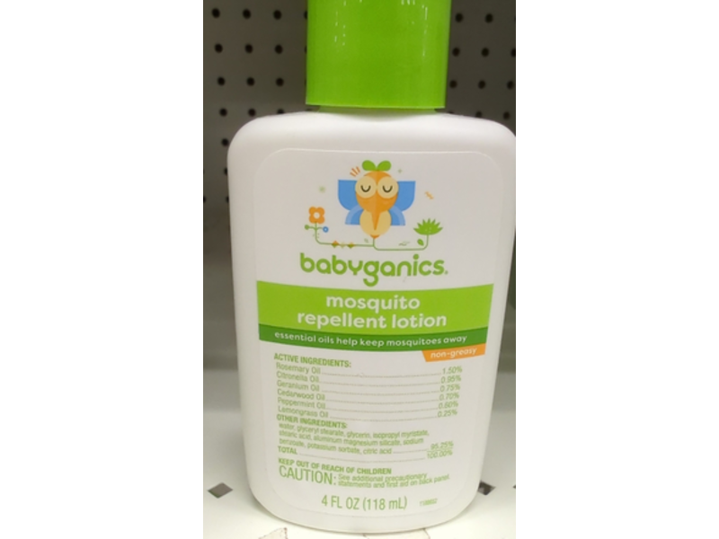 Babyganics Mosquito Repellent Lotion, 4 fl oz/118 mL