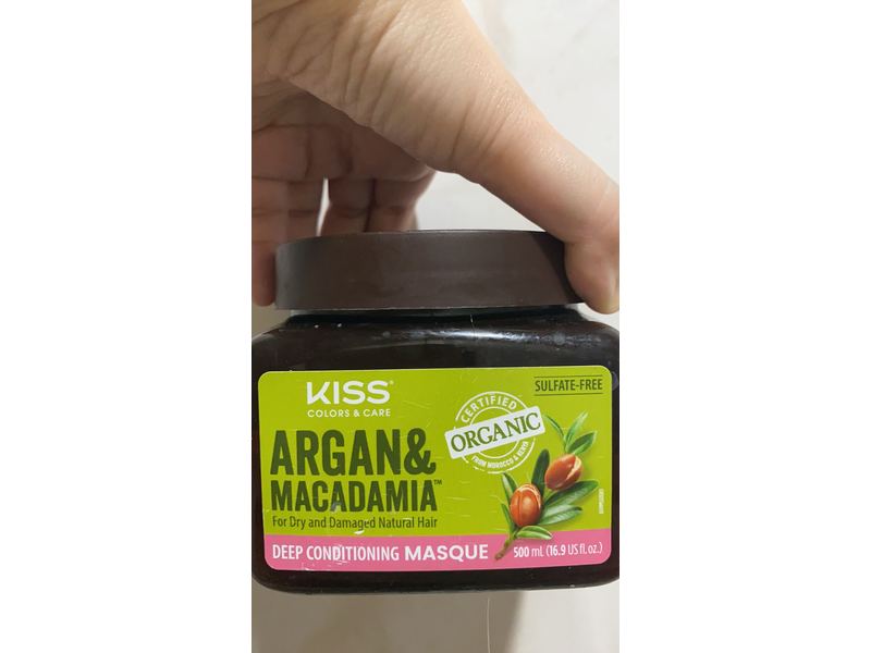 Kiss Color & Care Argan & Macadamia For Dry and Damaged Natural Hair Oil Serum and Maque Value Set