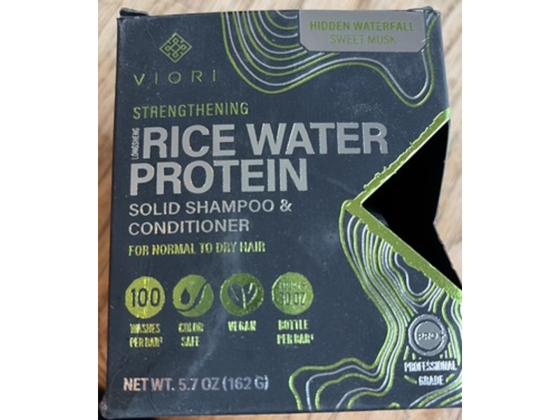 Viori Strengthening Rice Water Protein Solid Shampoo & Conditioner, 5.7 fl oz/162 g
