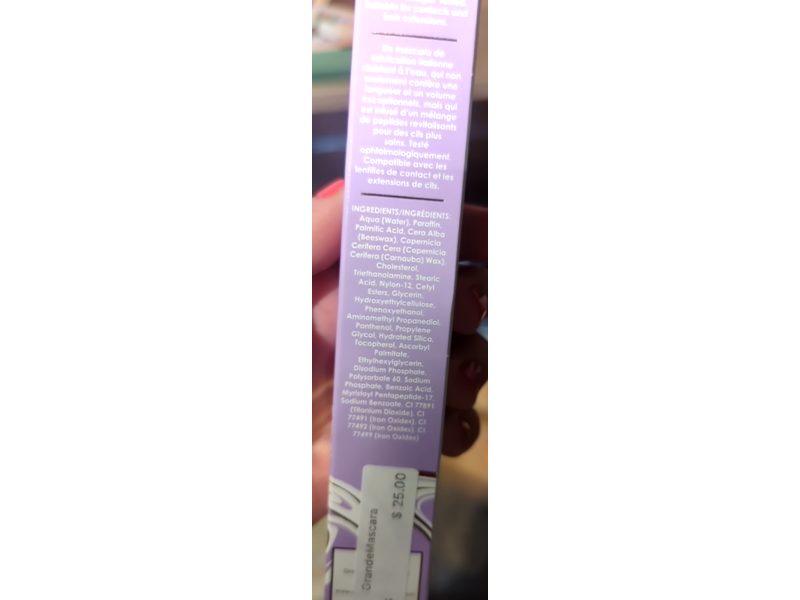 Grande Cosmetics Conditioning Peptide Mascara, Brown, 0.20 oz/5.6 g