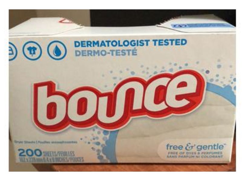 Bounce Dryer Sheets, Free & Gentle, 200 Sheets