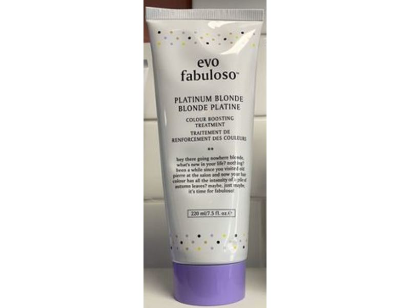 EVO Fabuloso Platinum Blonde Colour Boosting Treatment, 7.5 fl oz/220 mL