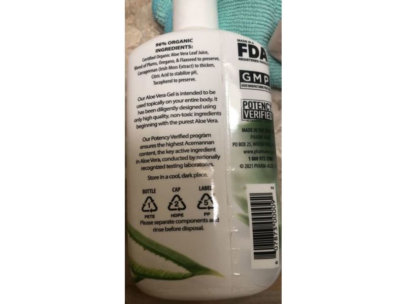 Pharm-Aloe 96% Aloe Vera Gel, 8 oz/227 g