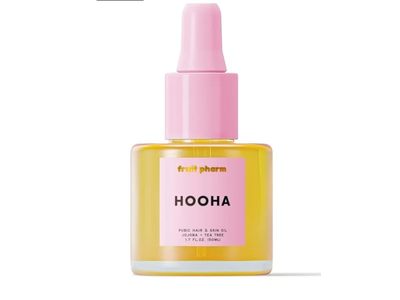 Fruit Pharm Hooha Pubic Hair & Skin Oil, Jojoba + Tea Tree, 1.7 fl oz/50 mL