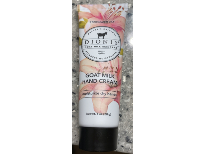 Dionis Goat Milk Hand Cream, Stargazer Lily, 1 oz/28 g, Pack Of 6