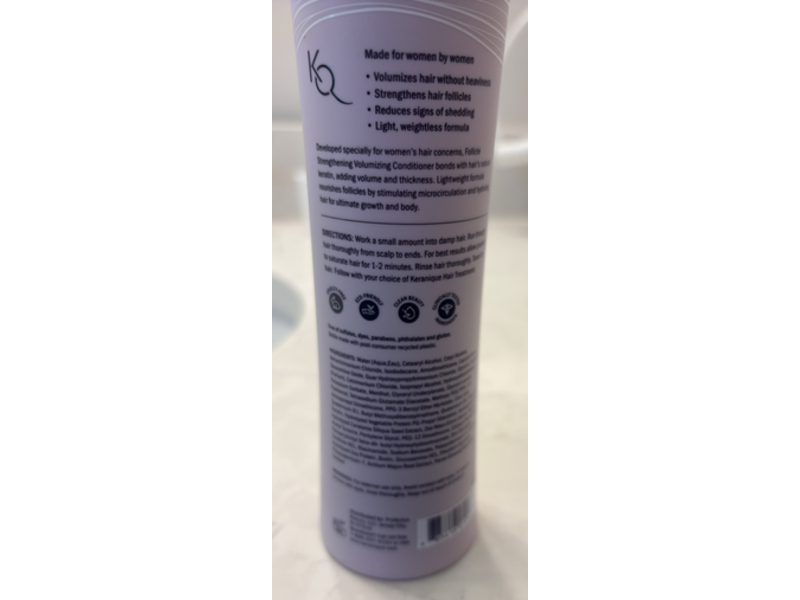 Keranique Rejuvenate Follicle Strengthening Conditioner, 8 fl oz/240mL