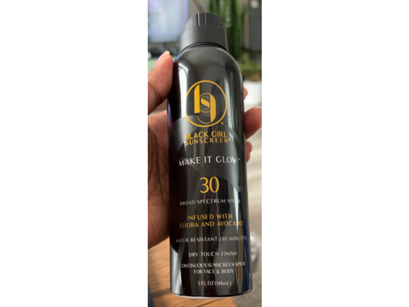 Black Girl Sunscreen Make it Glow Continous Sunscreen Spray, SPF 30, 5 fl oz/148 mL